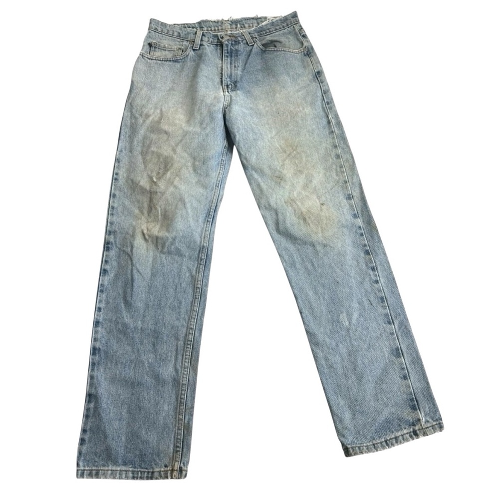 Vintage Polo Jeans Co.Ralph Lauren Relaxed Fit Light Wash Jeans 31x30 Distressed